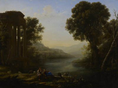 Pastoraal landschap (Minneapolis Institute of Arts) door Claude Lorrain